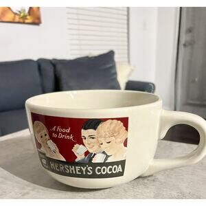 Vintage Hershey Cocoa Oversized Ceramic Coffee Cup Mug or Bowl 24oz